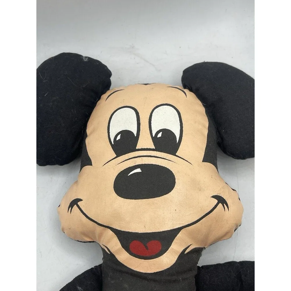Rare Vintage 60s Mickey Mouse Disney Rag Doll Plush Walt Disney Productions 16”
